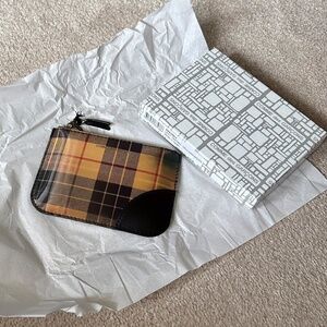BRAND NEW WITH TAG COMME DES GARCONS YELLOW & GREEN TARTAN WALLET